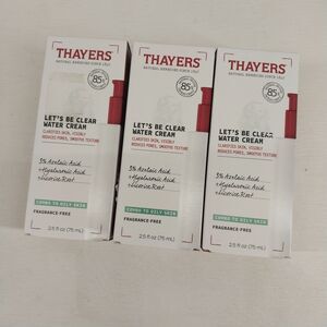 x3 Thayer's Let's Be Clear Water Cream 2.5 Fl Oz For Combo To Oily Skin
